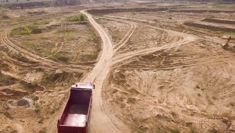 dump truck in a quarry