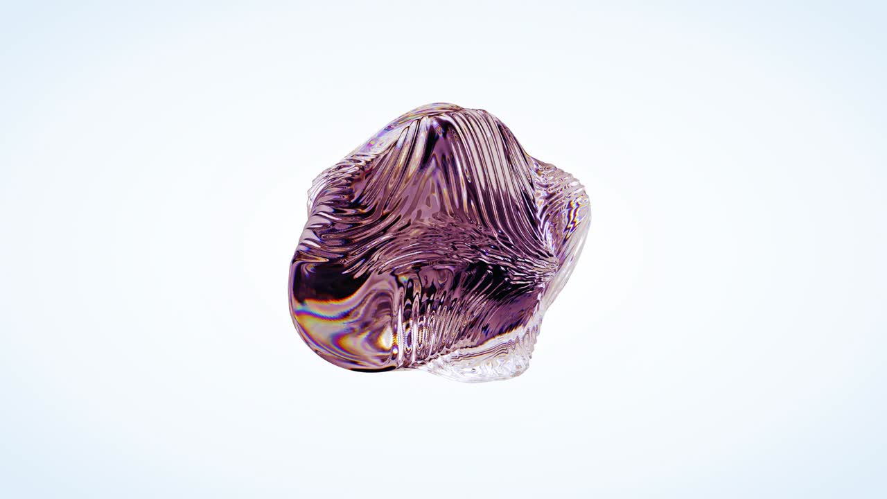 esfera de vidrio de cristal abstracto con dispersión y refracción aisladas en fondo blanco. ilustración de renderización 3d