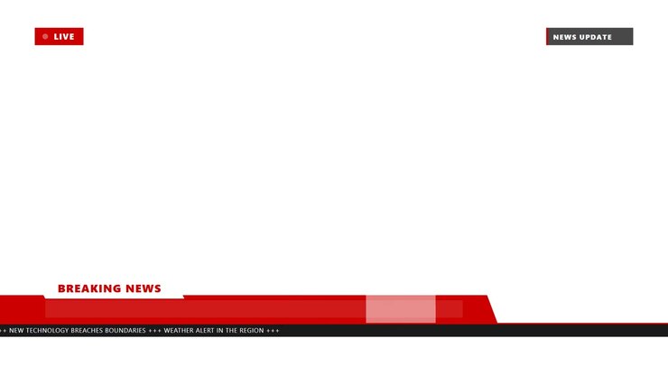 Grafisk overlay til breaking news-udsendelse (lower third)