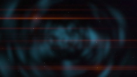 seamlessly loopable animation of flying through glowing space nebula and stars.