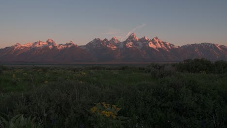 Lapso-De-Tiempo-De-Salida-Del-Sol-Del-Parque-Nacional-Grand-Teton