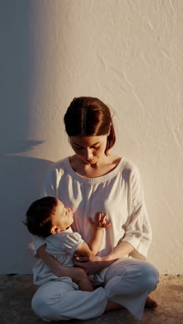 Mother and Baby Sharing a Tender Moment