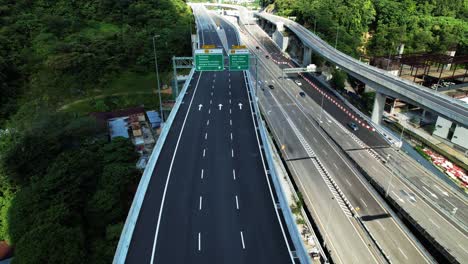 penchala intersection highway ramp for damansara-shah alam elevated highway sign board