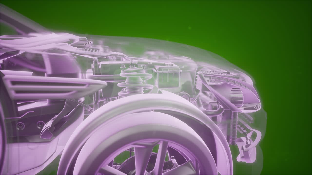 motores de automóviles detallados y otras piezas