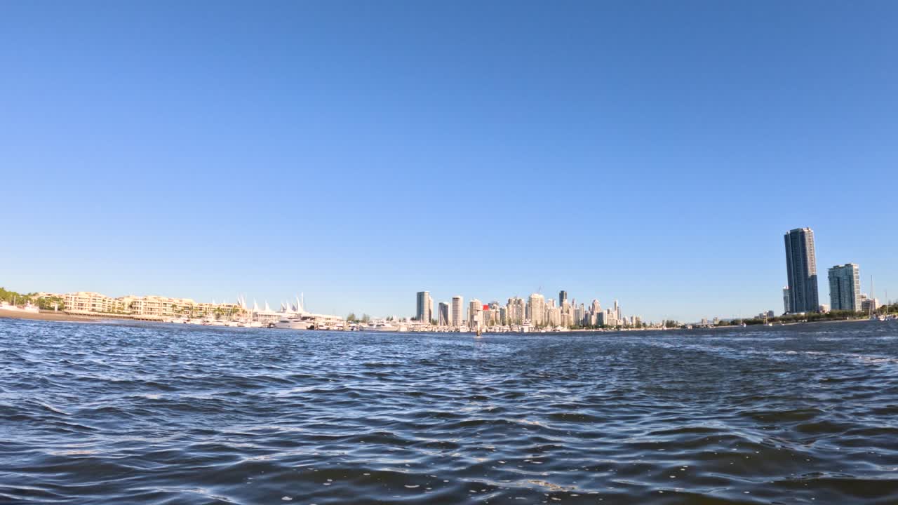 Boat ride showcasing Gold Coast skyline and ocean