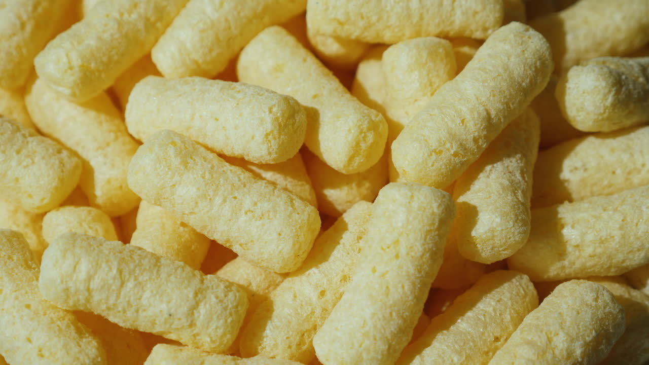 가벼운 스낵의 배경 - 옥수수 스틱