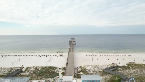 aerial view of russell-fields pier and beach at panama city beach in florida, usa. - forward