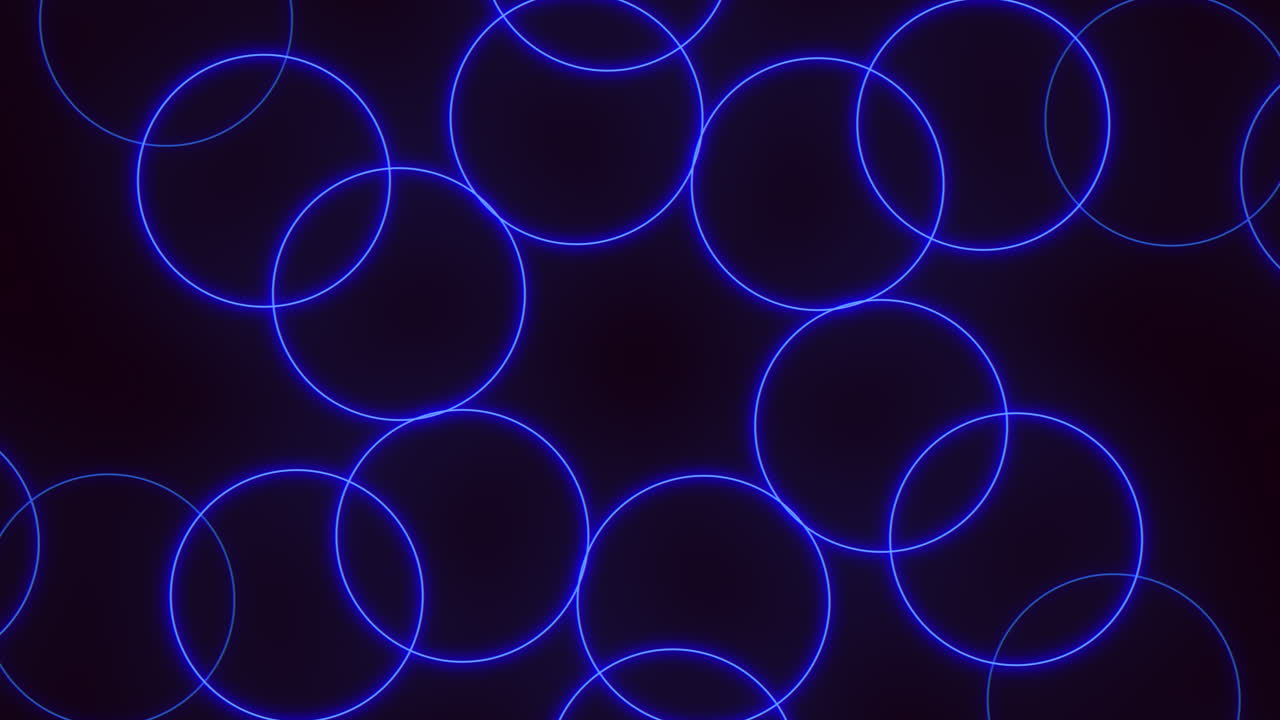 Glowing blue circles creating a mesmerizing pattern