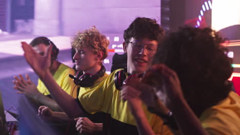 esports team celebrating a victory