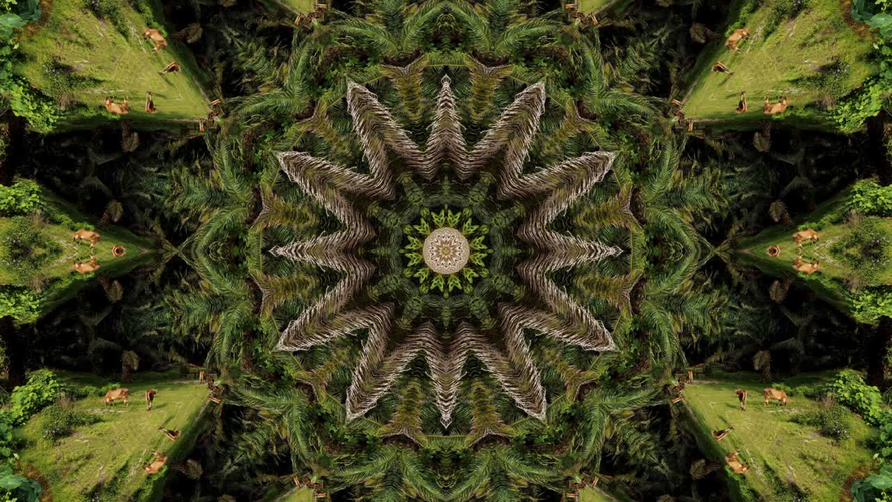 abstracto animación 4k fondo de movimiento de la planta verde