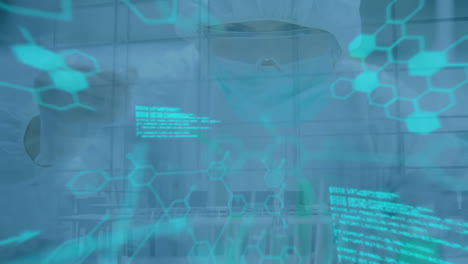 animación del procesamiento de datos científicos en el laboratorio