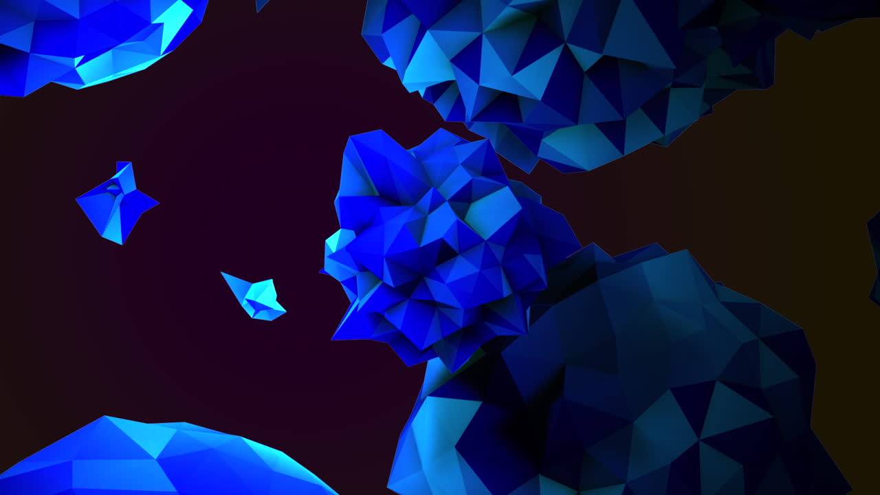 animación resumen azul líquido orbe en el espacio