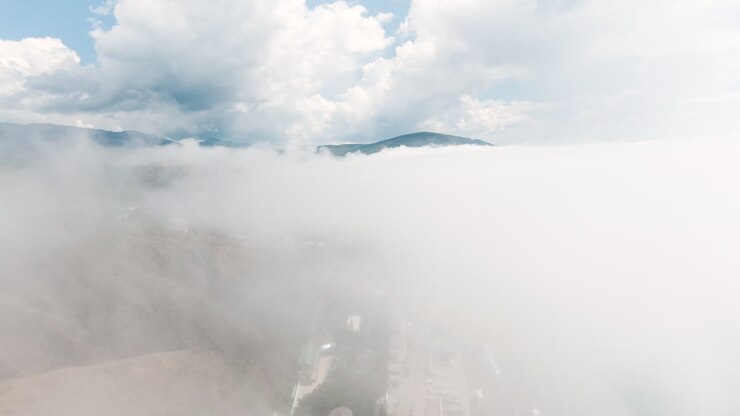 Misty Mountain Valley Aerial View