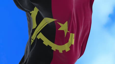 seamless loop of angola flag.