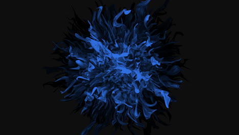 mosaico de fuego una llama azul compuesta de círculos dentados