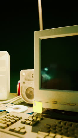 computadora vieja con polvo