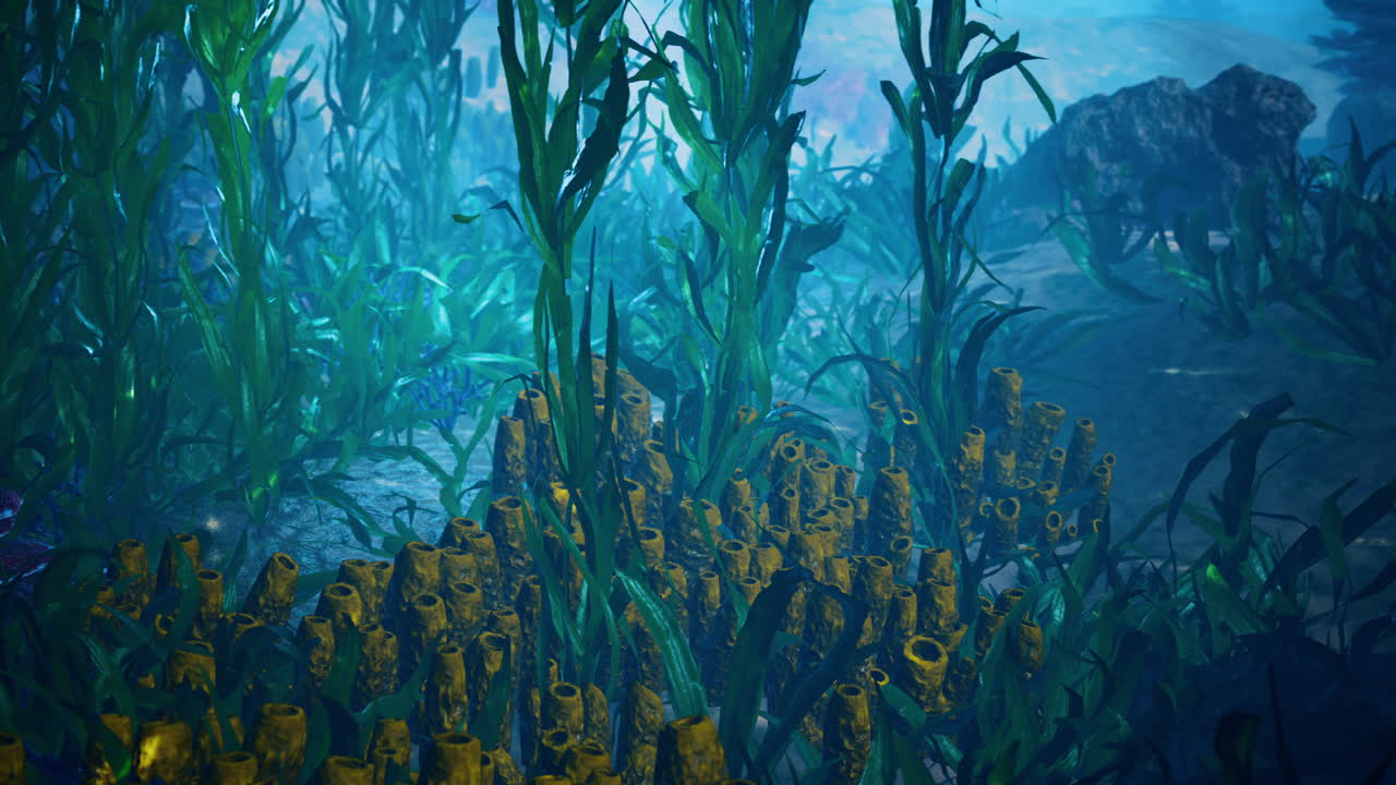 ⁇ 빛 을 받은 수중 산호초