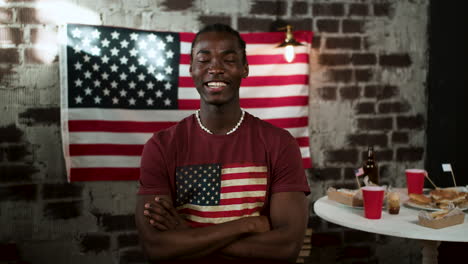 man celebrating 4th of july