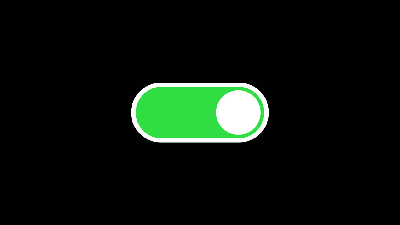 Digital Toggle Switch Animation Turning On and Off