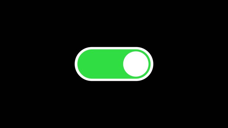 Digital Toggle Switch Animation Turning On and Off