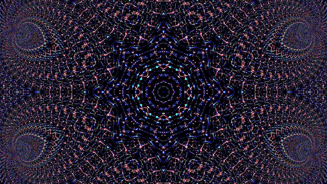 Beautiful abstract kaleidoscope that shines, a radiant light that regulates the subtle movements