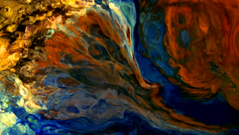 abstracto comida colorida tinta de pintura explota el caos se extiende en el agua