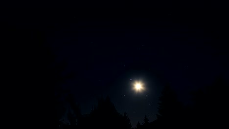 luna y noche estrellada