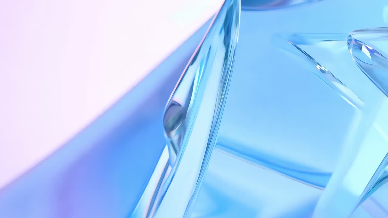 파스텔 색상의 추상적인 기하학적 유리 모양