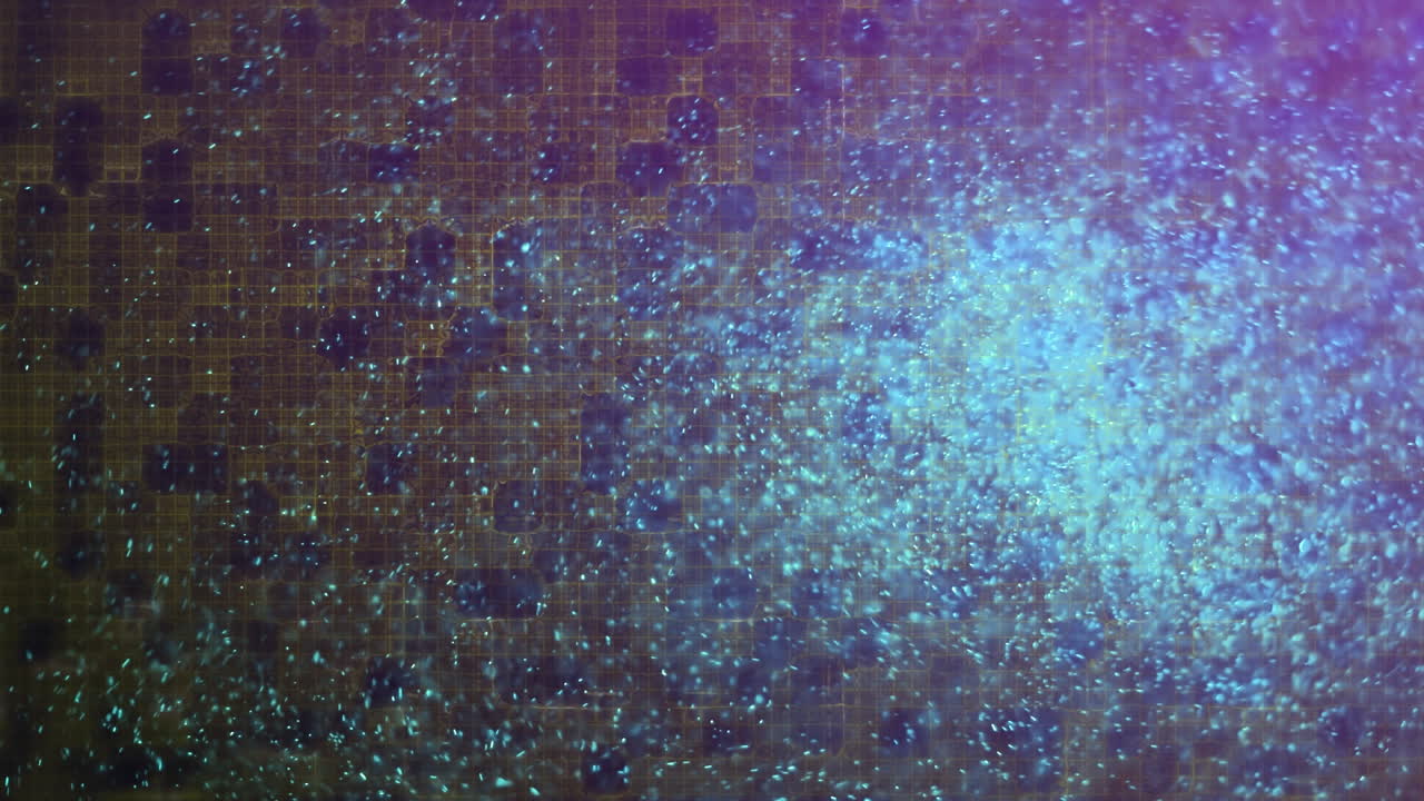 animación de formas sobre puntos en movimiento