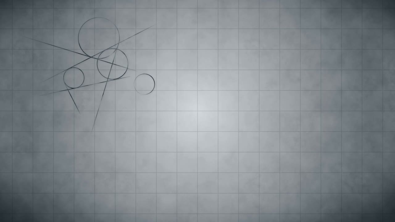 animación de bucle de transición con patrones geométricos científicos en matemáticas. matemáticas y antecedentes educativos. círculo y línea.