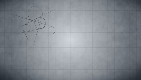 animación de bucle de transición con patrones geométricos científicos en matemáticas. matemáticas y antecedentes educativos. círculo y línea.