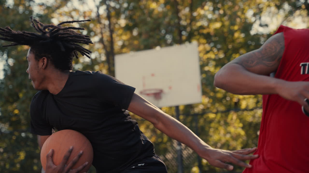 Basketball Players in Action