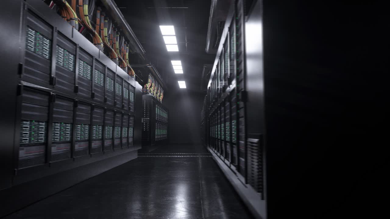Digital server room loop background