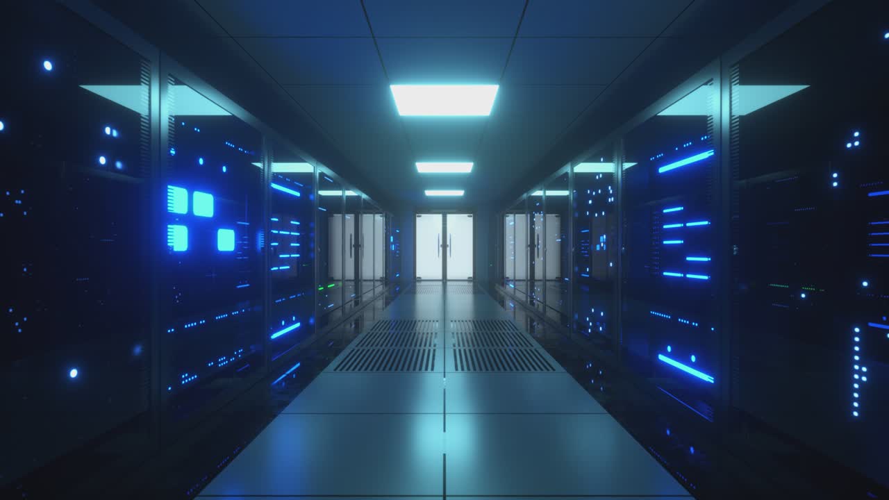 corredor moderno del centro de datos