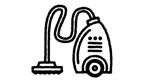 limpieza automática animación del icono de la línea dibujada a mano