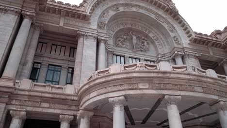 facade of the palace of fine arts in art nouveau and neoclassical style. historic artistic center. mexico.