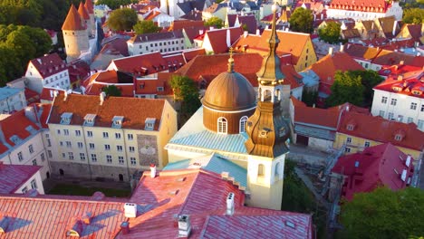 orthodox church of the transfiguration of our lord dome and spire in tallinn, estonia