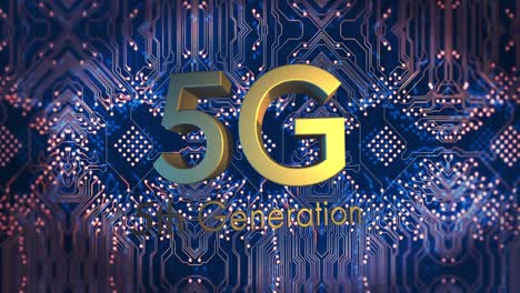 Animation-Von-5G-Text-über-Ein-Netzwerk-Von-Verbindungen