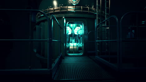 mysterious industrial reactor interior