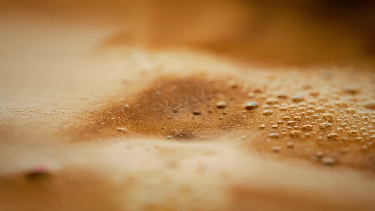 Close-up of coffee foam