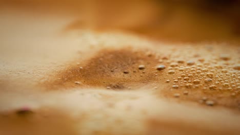 primer plano de la espuma de café