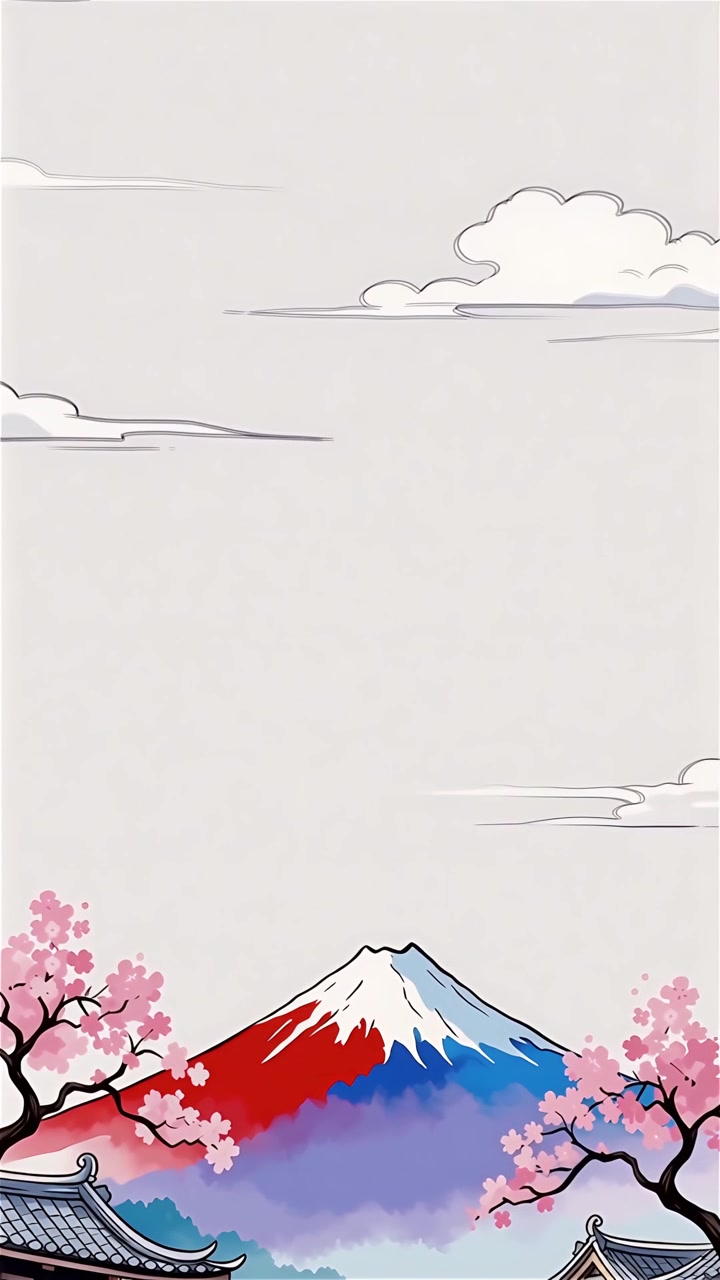 日本文化のアニメーション背景 4K