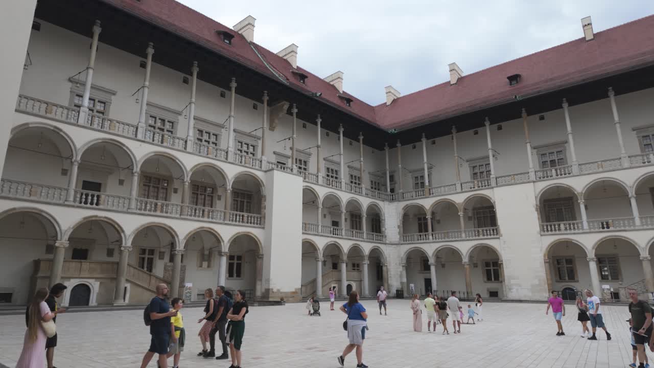Wawel Castle Courtyard in Krakow, Poland