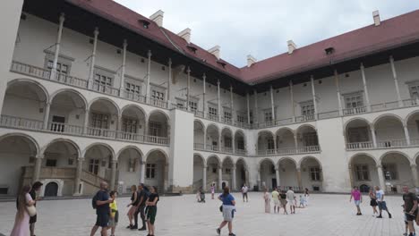wawel castle courtyard in krakow, poland