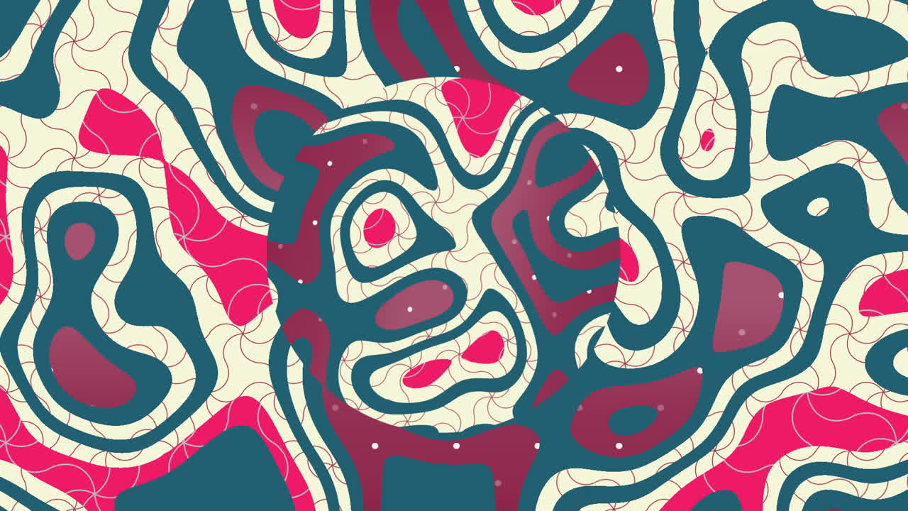 animación de coloridas formas líquidas verdes, cremas y rojas arremolinándose