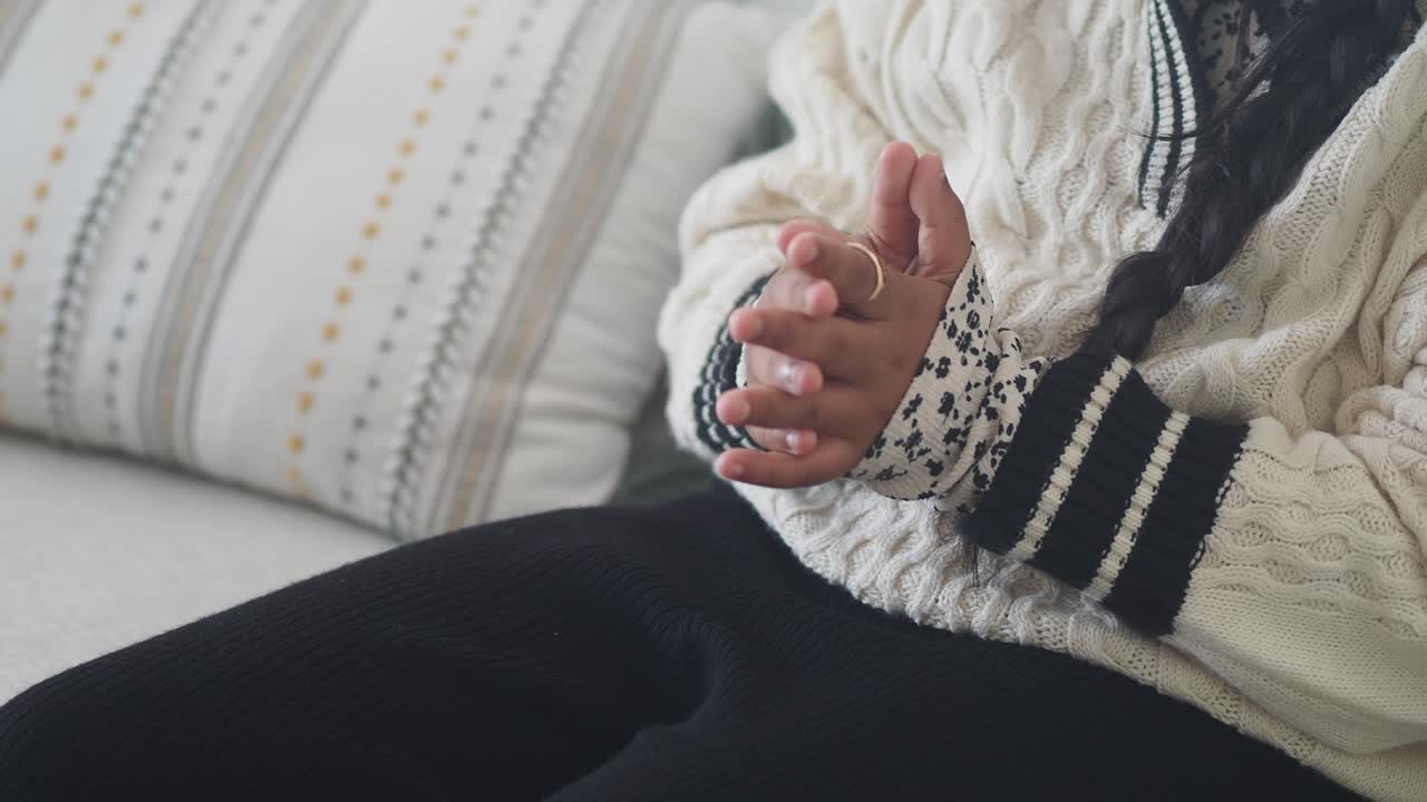 Close-Up of Person's Hands Gesturing While Talking