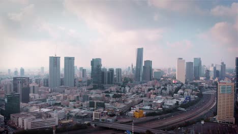 tel aviv cityscape aerial view