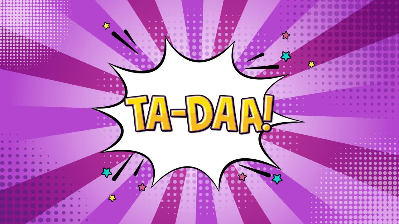 una colorida animación de estilo cómic con una revelación dramática.