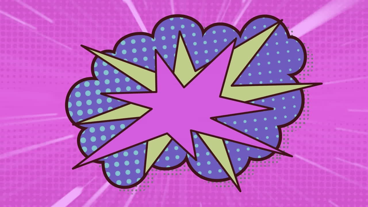 animación de cómic 5 opciones de texto sobre múltiples burbujas de habla cómica con efectos de sonido cómic textos