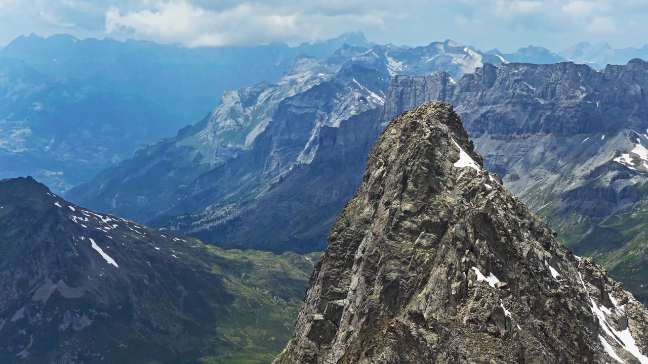 Aerial View, Hazy Foggy Valleys, Majestic Landscape, Rocky Environment